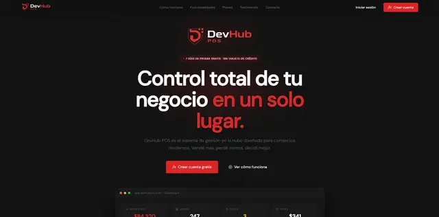 Screenshot de DevHub POS
