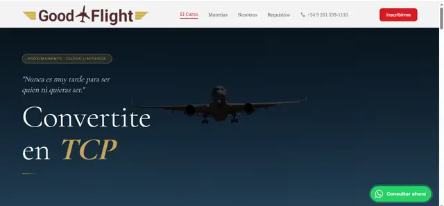 Screenshot de Good Flight – Curso TCP
