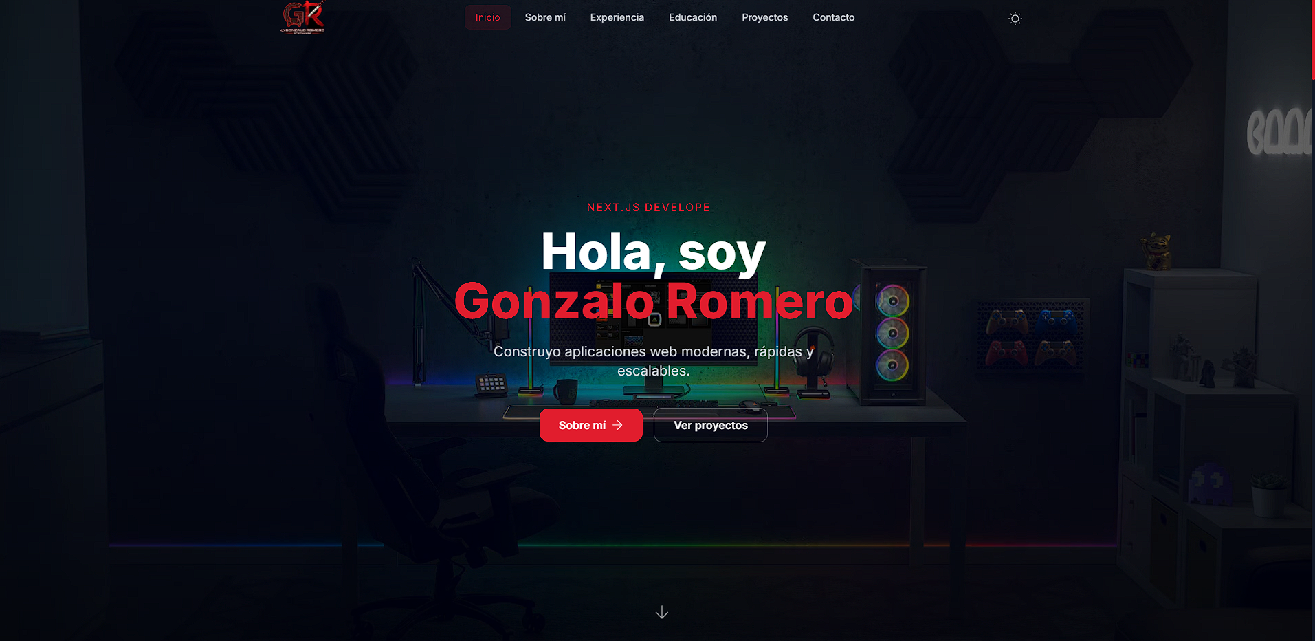Screenshot de Portfolio Personal