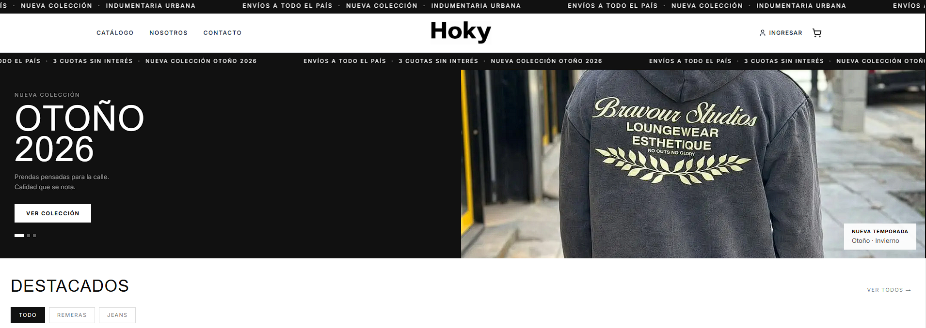 Screenshot de Hoky Indumentarias